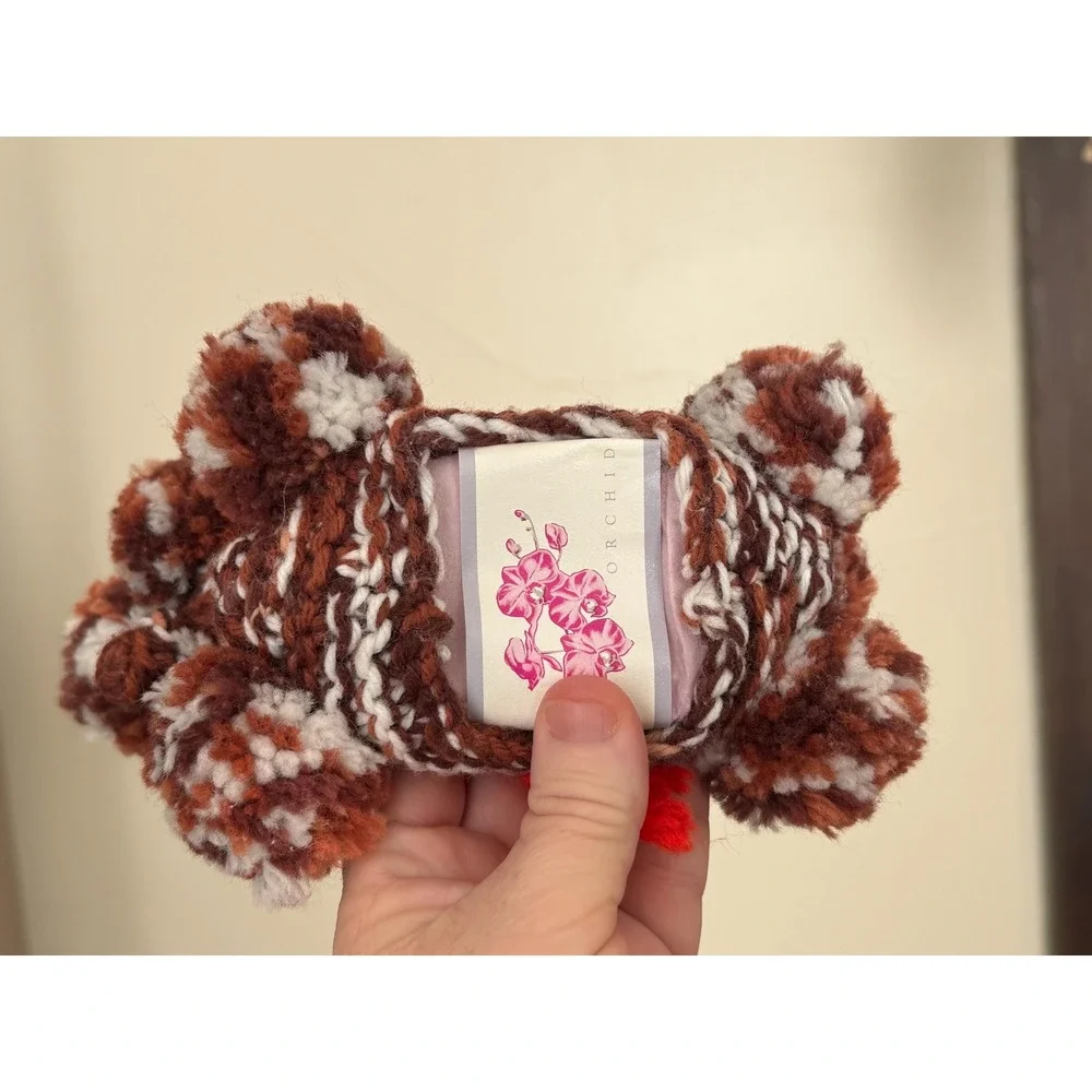 Vintage Brown and White Crocheted Poodle Soap Holder | Kitschy Knitted Dog